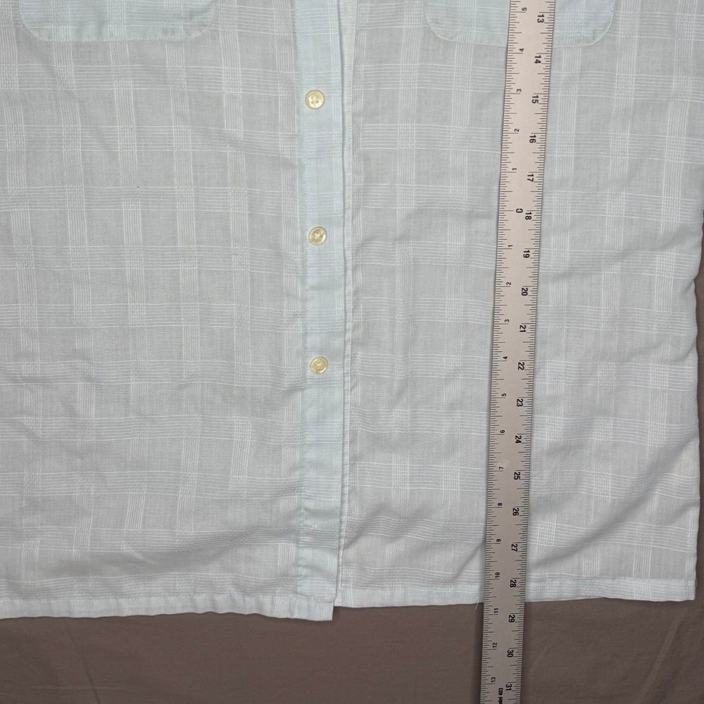 VTG Christian Dior Monsieur Powder Blue Long Sleeve Button Epaulets M Vintage - Picture 8 of 9